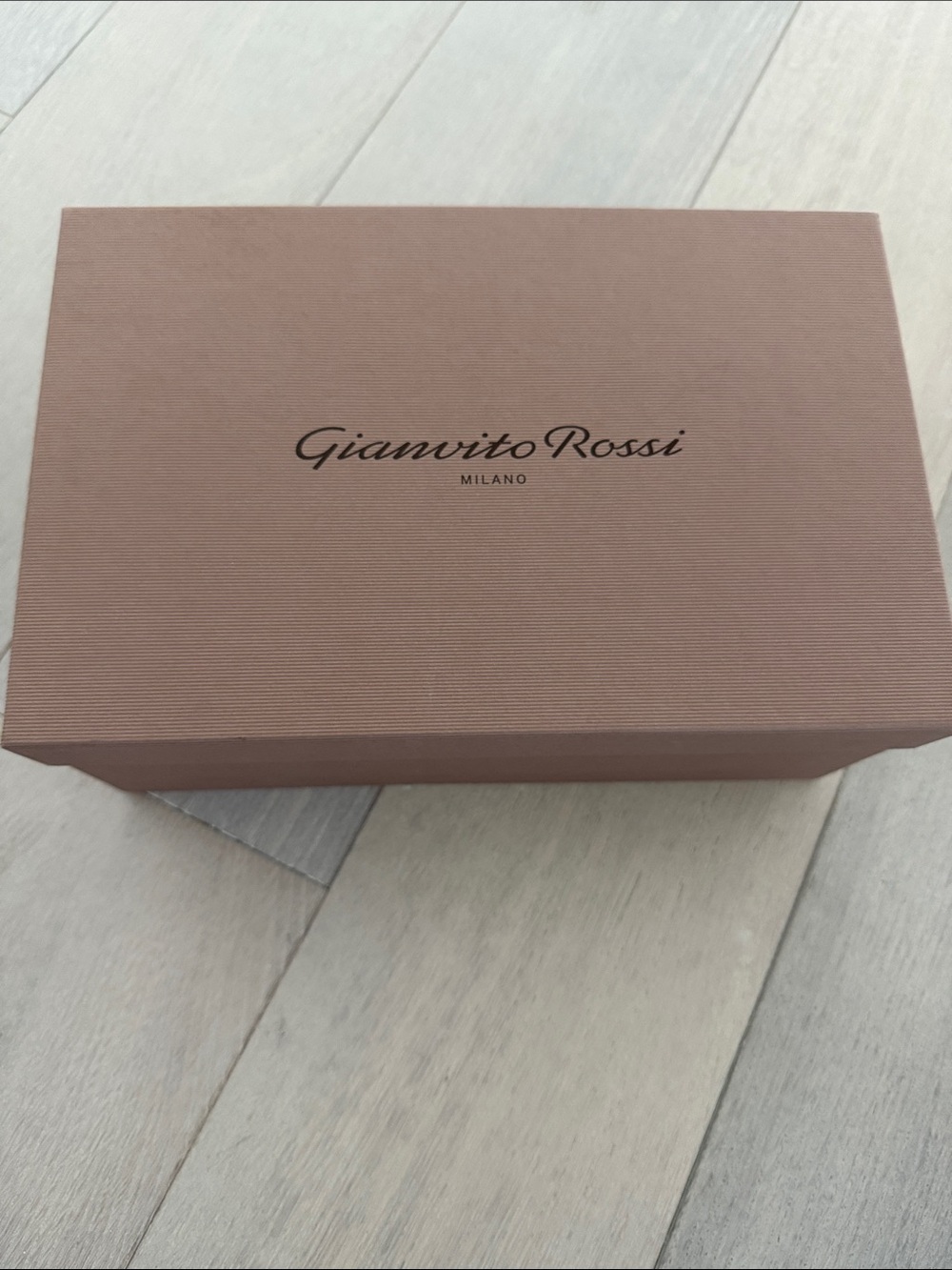 Gianvito Rossi Blush-Tone Logo Shoe Box
EMPTY BOX ONLY — no product included